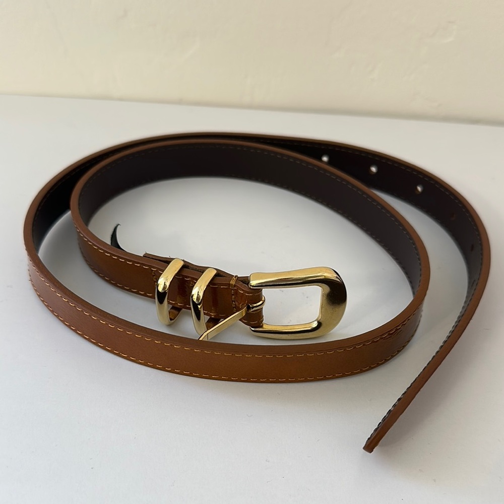 Sezane Patent Camel Livie Belt
